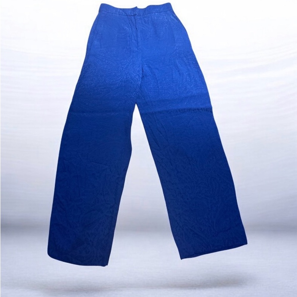 Zara Vibrant Blue Wide-Leg Pants size XS